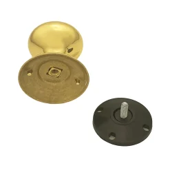 Bouton tirant de porte fixe en laiton D70 mm Laiton poli