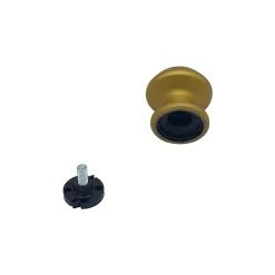Bouton tirant de porte fixe D60 mm en aluminium Or satiné - breveté - lot de 6 boutons