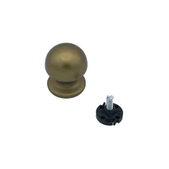 Bouton tirant de porte fixe D50 mm en aluminium Bronze satiné - breveté