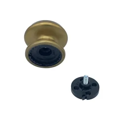 Bouton tirant de porte fixe D80 mm en aluminium Bronze poli - breveté - lot de 6 boutons