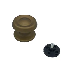 Bouton tirant de porte fixe D80 mm en aluminium Bronze satiné - breveté - lot de 6 boutons