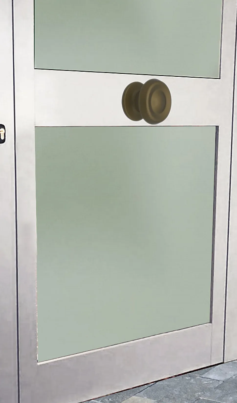 Bouton tirant de porte fixe D80 mm en aluminium Bronze satiné - breveté - lot de 6 boutons