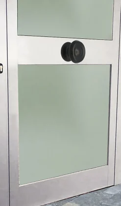 Bouton tirant de porte fixe D80 mm en aluminium Marron foncé - breveté
