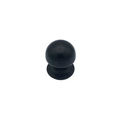 Bouton tirant de porte fixe D50 mm en aluminium Noir - breveté - lot de 6 boutons