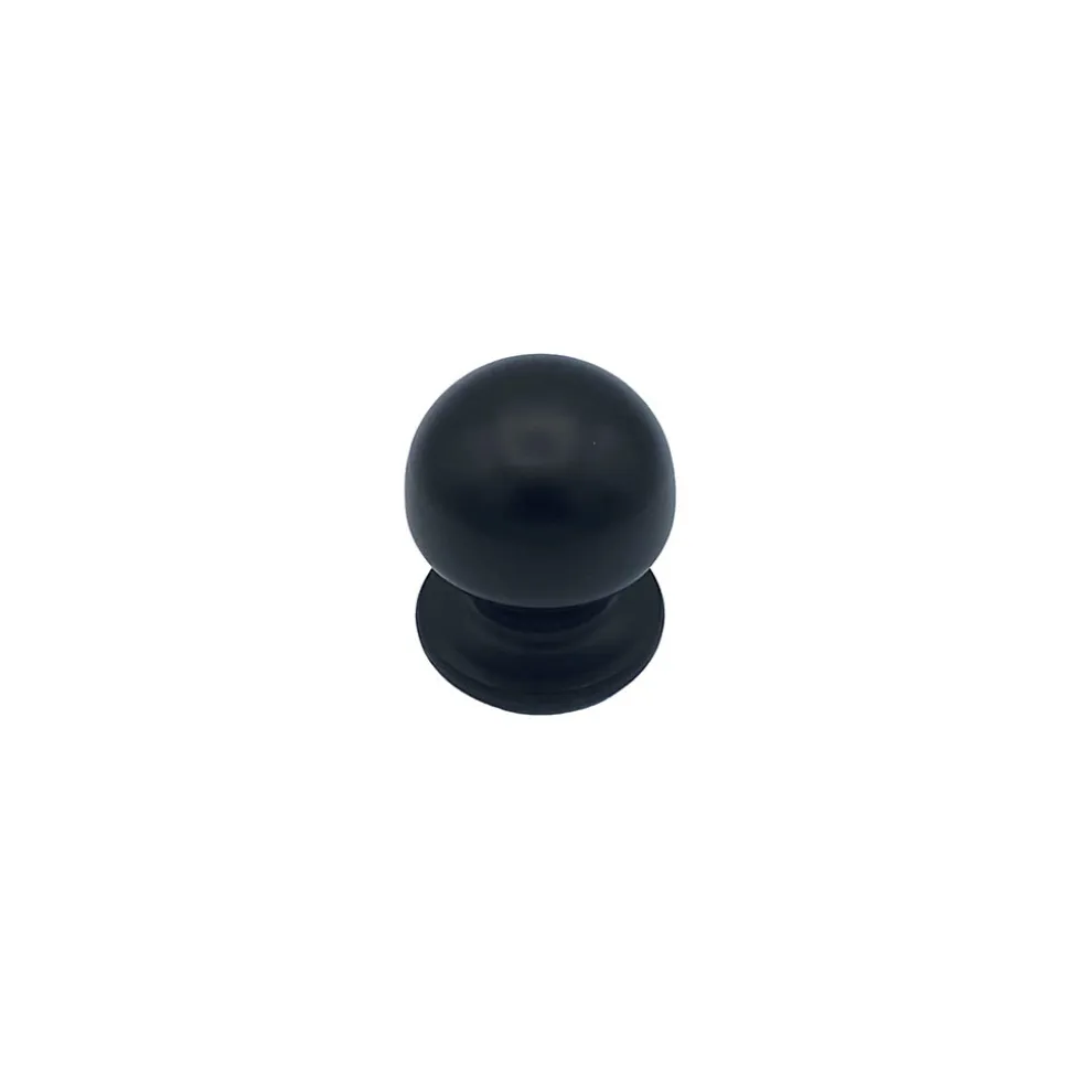 Bouton tirant de porte fixe D50 mm en aluminium Noir - breveté