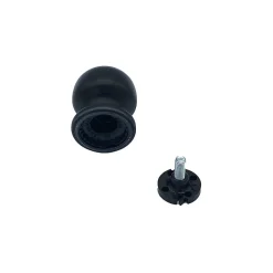 Bouton tirant de porte fixe D50 mm en aluminium Noir - breveté