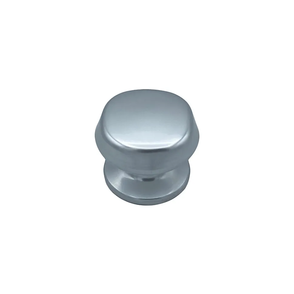 Bouton tirant de porte fixe D70 mm en aluminium Argent poli - breveté