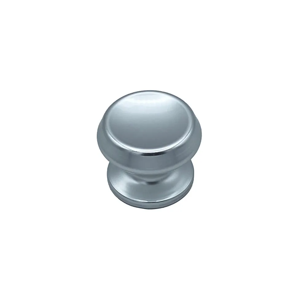Bouton tirant de porte fixe D70 mm en aluminium Argent poli - breveté