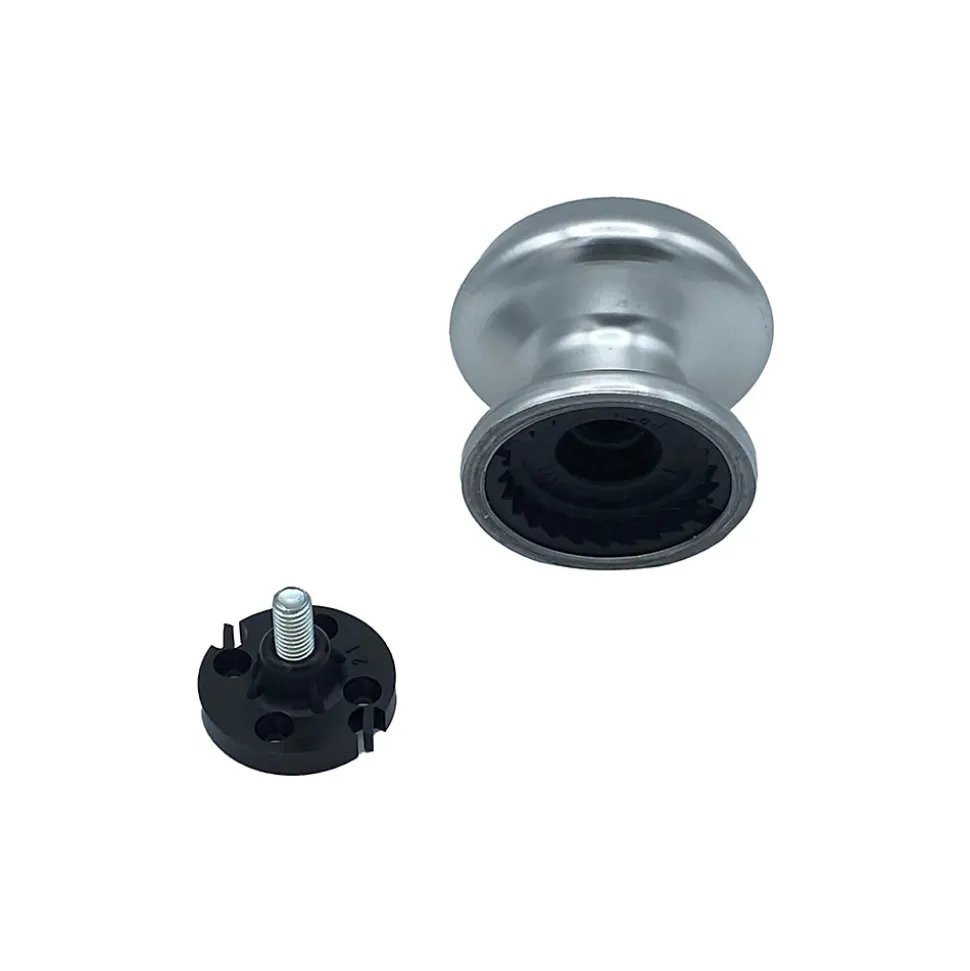 Bouton tirant de porte fixe D70 mm en aluminium Argent poli - breveté