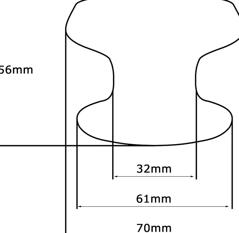 Bouton tirant de porte fixe D70 mm en aluminium Argent poli - breveté
