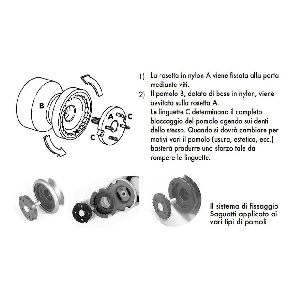 Bouton tirant de porte fixe D70 mm en aluminium Argent poli - breveté