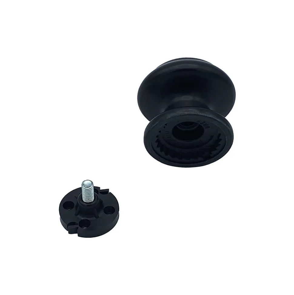 Bouton tirant de porte fixe D70 mm en aluminium Noir - breveté - lot de 6 boutons