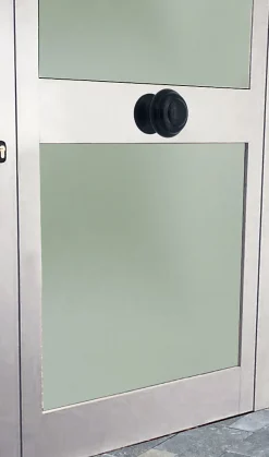 Bouton tirant de porte fixe D70 mm en aluminium Noir - breveté - lot de 6 boutons
