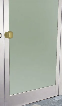 Bouton tirant de porte fixe D60 mm en aluminium Or satiné - breveté