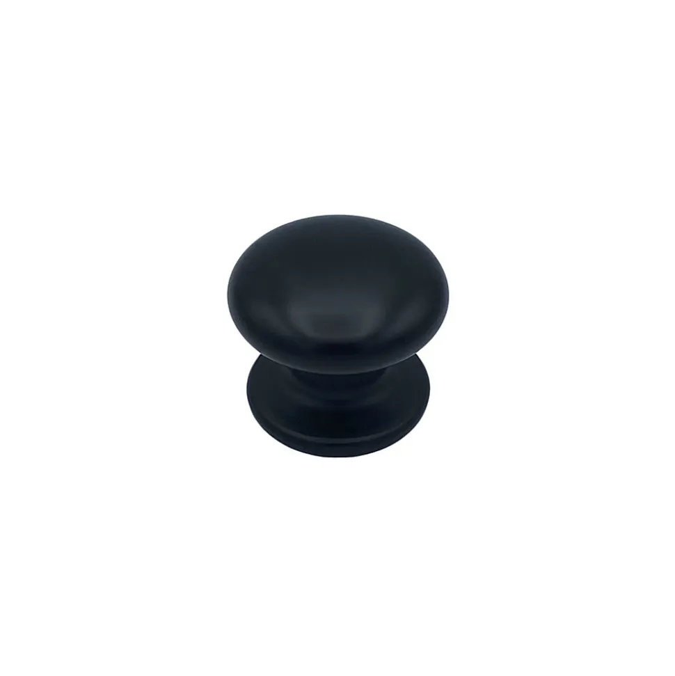 Bouton tirant de porte fixe D70 mm en aluminium Noir - breveté - lot de 6 boutons