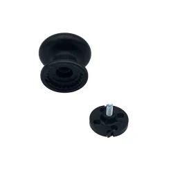 Bouton tirant de porte fixe D70 mm en aluminium Noir - breveté - lot de 6 boutons