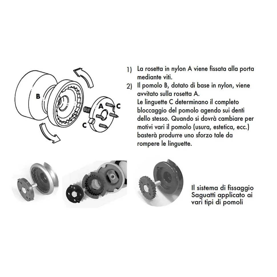 Bouton tirant de porte fixe D70 mm en aluminium Noir - breveté - lot de 6 boutons