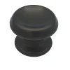 Bouton tirant de porte fixe D60 mm en aluminium Marron foncé - breveté - lot de 6 boutons