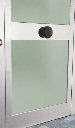 Bouton tirant de porte fixe D70 mm en aluminium Marron foncé - breveté