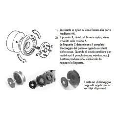 Bouton tirant de porte fixe D80 mm en aluminium Bronze satiné - breveté - lot de 6 boutons