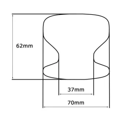 Bouton tirant de porte fixe D70 mm en aluminium Bronze satiné - breveté