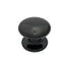 Bouton tirant de porte fixe D70 mm en aluminium NOIR RAL 9005 - breveté .