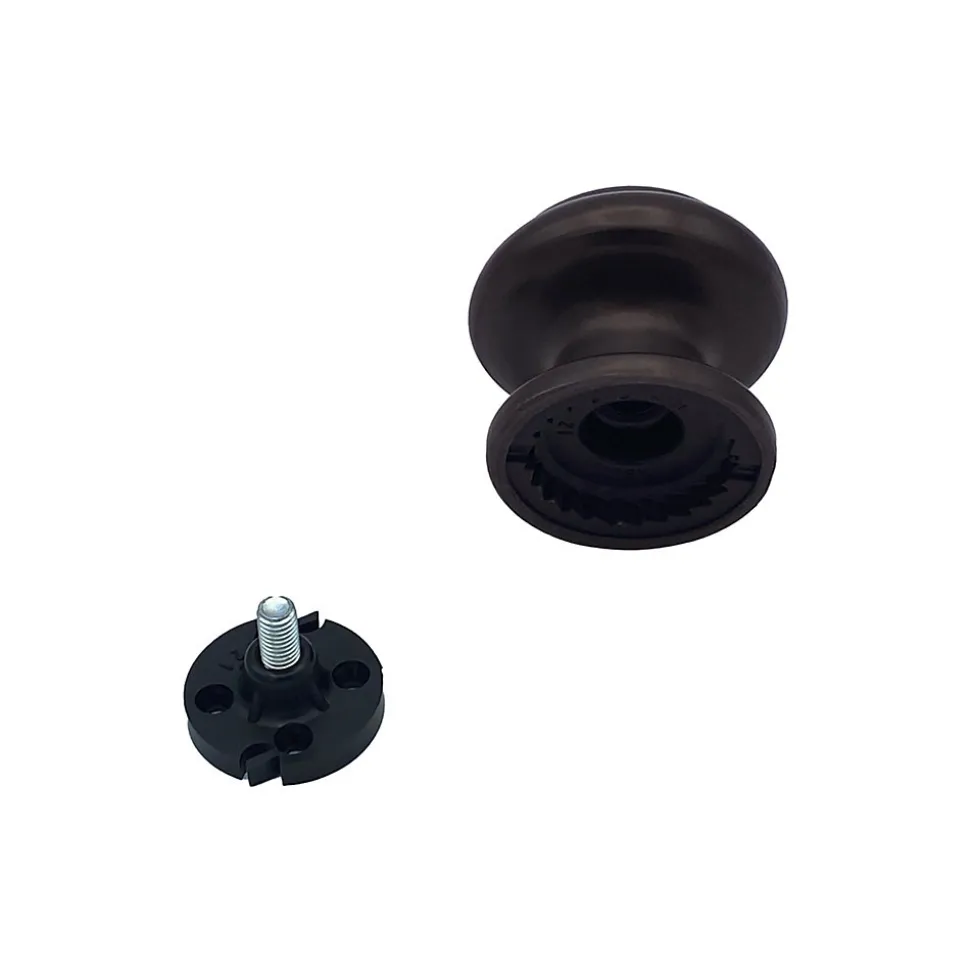 Bouton tirant de porte fixe D70 mm en aluminium Marron foncé - breveté - lot de 6 boutons