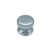 Bouton tirant de porte fixe D70 mm en aluminium Argent poli - breveté