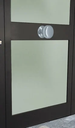 Bouton tirant de porte fixe D70 mm en aluminium Argent poli - breveté