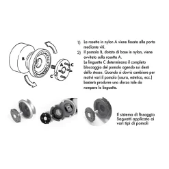 Bouton tirant de porte fixe D70 mm en aluminium Argent poli - breveté