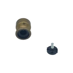 Bouton tirant de porte fixe D50 mm en aluminium Bronze poli - breveté
