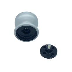 Bouton tirant de porte fixe D70 mm en aluminium Gris argent - breveté - lot de 6 boutons