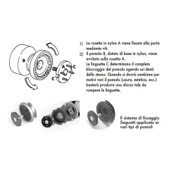 Bouton tirant de porte fixe D70 mm en aluminium Gris argent - breveté - lot de 6 boutons