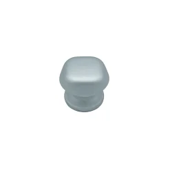 Bouton tirant de porte fixe D60 mm en aluminium Gris argent - breveté - lot de 6 boutons