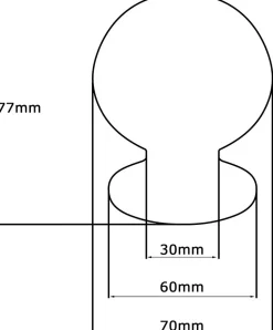 Bouton tirant de porte fixe en nylon D70 mm blanc RAL 9010