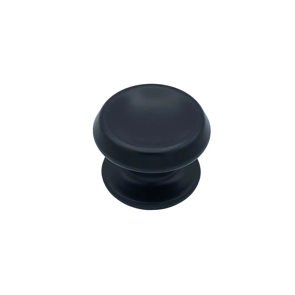Bouton tirant de porte fixe D80 mm en aluminium Noir - breveté