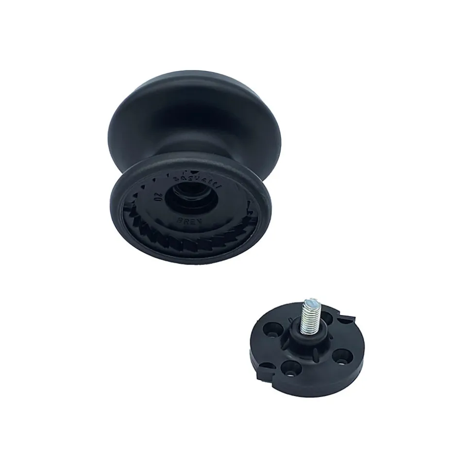 Bouton tirant de porte fixe D80 mm en aluminium Noir - breveté