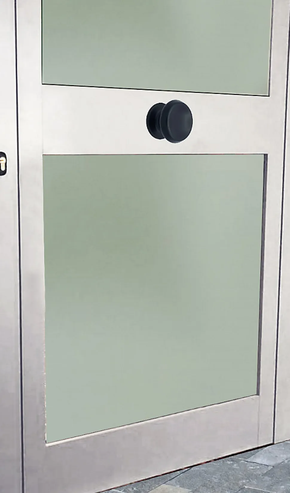Bouton tirant de porte fixe D80 mm en aluminium Noir - breveté