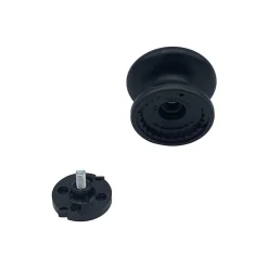 Bouton tirant de porte fixe D80 mm en aluminium Noir - breveté - lot de 6 boutons