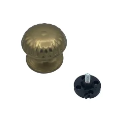 Bouton tirant de porte fixe D70 mm en aluminium Bronze poli - breveté - lot de 6 boutons