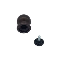 Bouton tirant de porte fixe D50 mm en aluminium Marron foncé - breveté