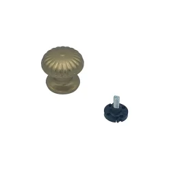 Bouton tirant de porte fixe D60 mm en aluminium Bronze poli - breveté - lot de 6 boutons