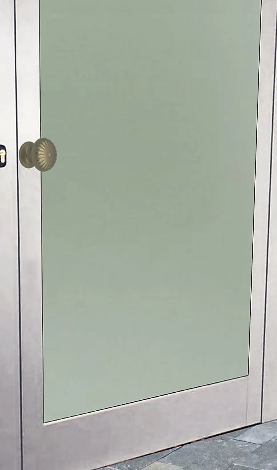 Bouton tirant de porte fixe D60 mm en aluminium Bronze poli - breveté - lot de 6 boutons