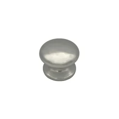 Bouton tirant de porte fixe D70 mm en aluminium Argent poli - breveté