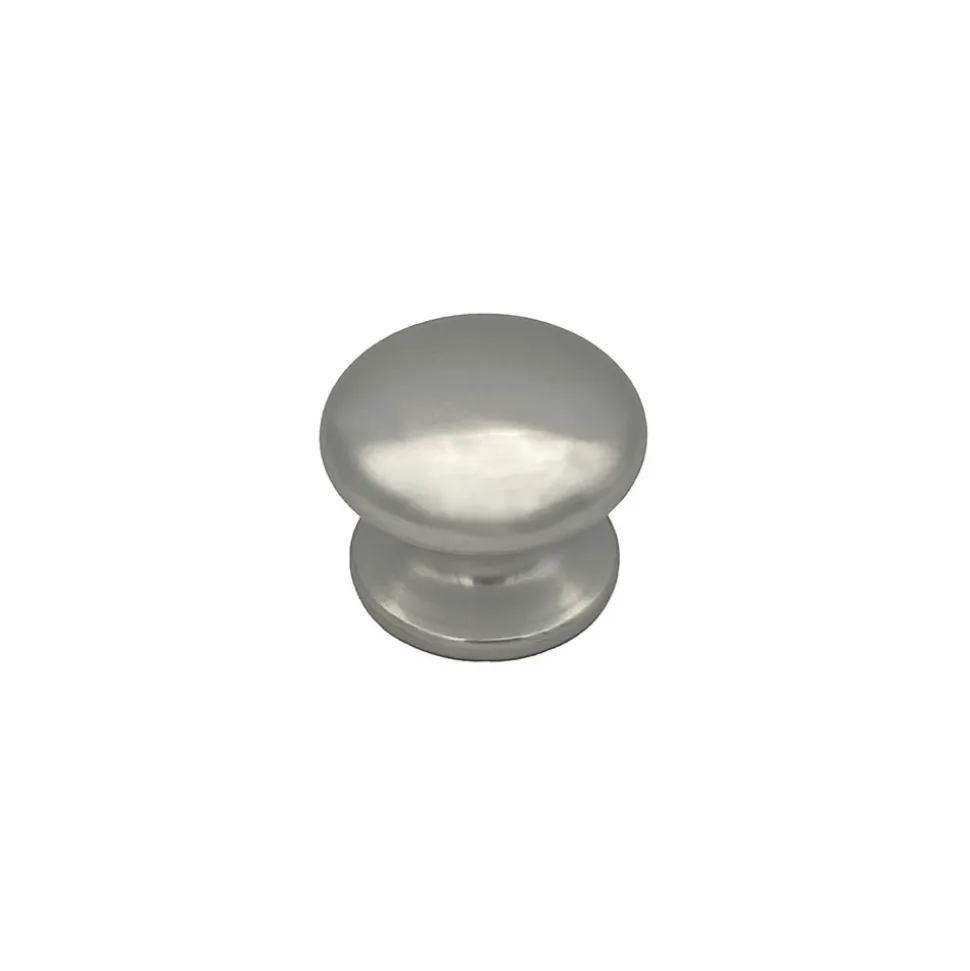 Bouton tirant de porte fixe D70 mm en aluminium Argent poli - breveté