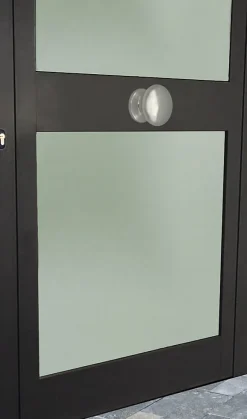 Bouton tirant de porte fixe D70 mm en aluminium Argent poli - breveté