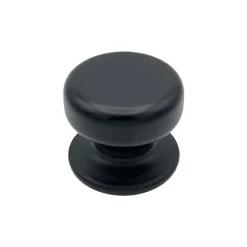 Bouton tirant de porte fixe D70 mm en aluminium NOIR RAL 9005 - breveté