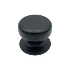 Bouton tirant de porte fixe D70 mm en aluminium NOIR RAL 9005 - breveté