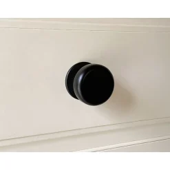 Bouton tirant de porte fixe D70 mm en aluminium NOIR RAL 9005 - breveté