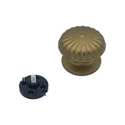 Bouton tirant de porte fixe D80 mm en aluminium Bronze satiné - breveté